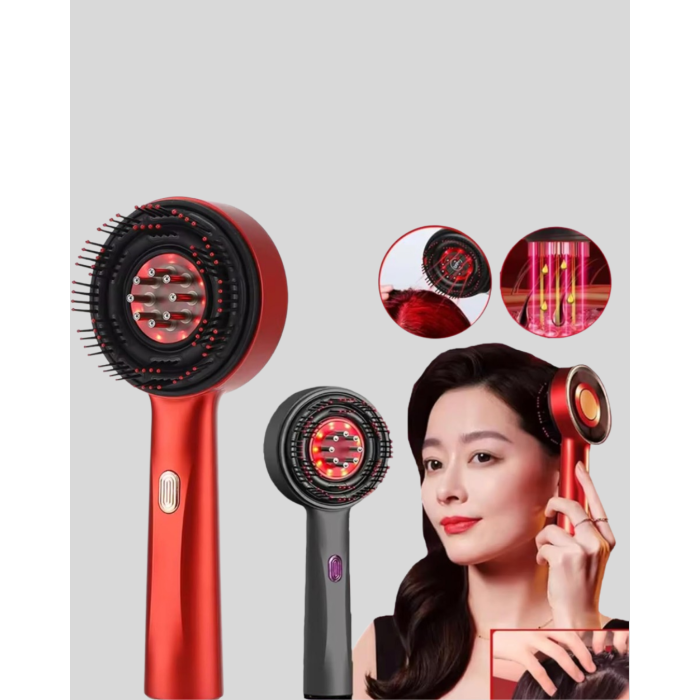 Kırmızı LED Işıklı Saç Derisi Masaj Aleti -