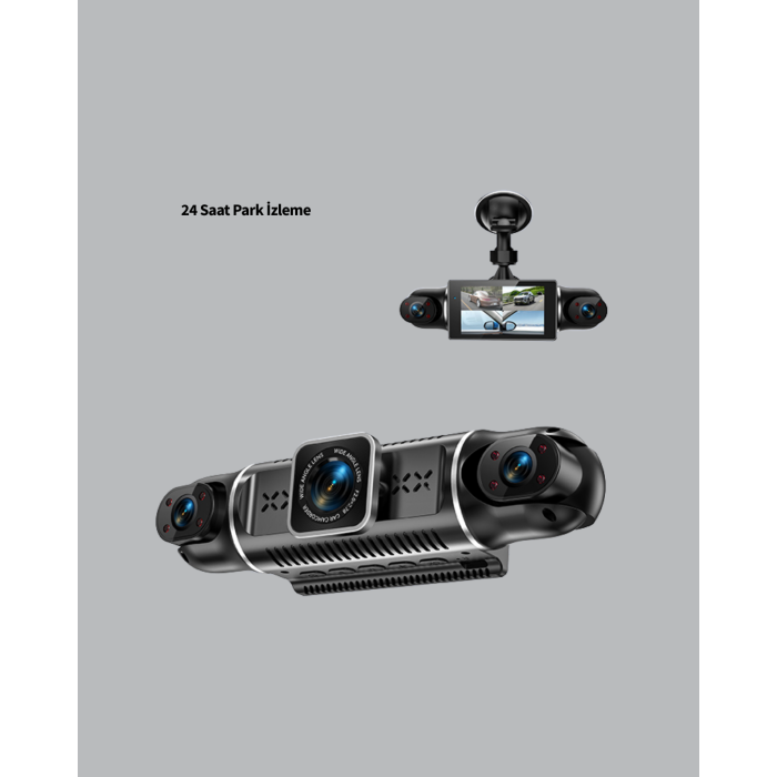 4 Kameralı Araç İçi Kamera 1080P GPS Takip WiFi Gece Görüşlü -