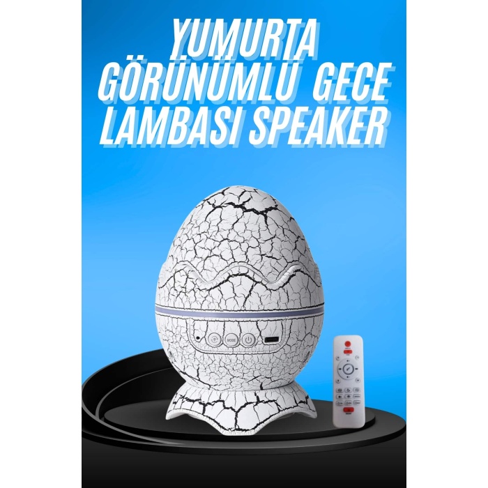 Gece Lambası Yumurta Işık Speaker Yeni Nesil Dinozor Yumurtası Görünümlü -