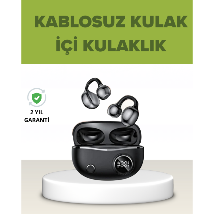 Açık Kulak Tasarımlı Bluetooth 5.4 Kablosuz Kulaklık – Uzun Pil Ömrü -