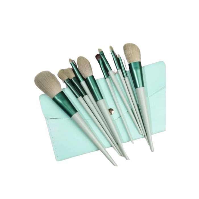 13 Parça Taşınabilir Kılıflı Profesyonel Makyaj Fırça Seti Pudra Allık Fondöten Fırçası -