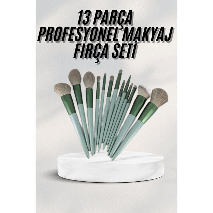 Dayanıklı Makyaj Fırçası Seti 13 Parça Yumuşak Kıllı Fırçalar Allık Fondöten Far Fırçası -