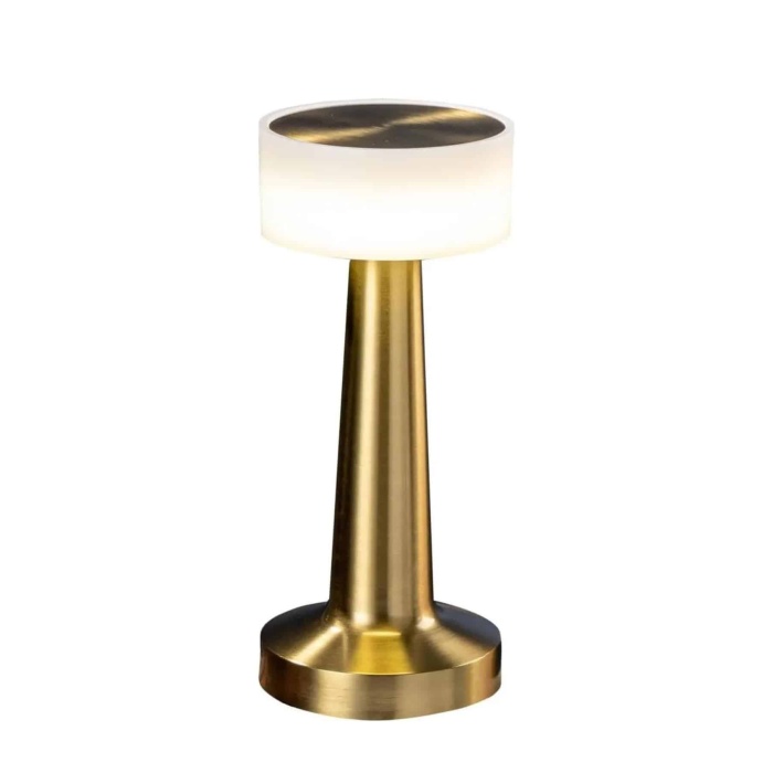 Kablosuz Renkli Masa ve Gece Lambası Altın Rengi Dokunmatik Led Lamba -