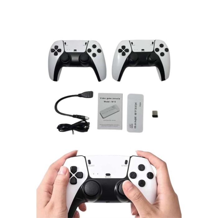 Game Stick 4K Retro Çift Kollu Atari Oyunlari +20000 Oyunlu Konsol Nostalji -