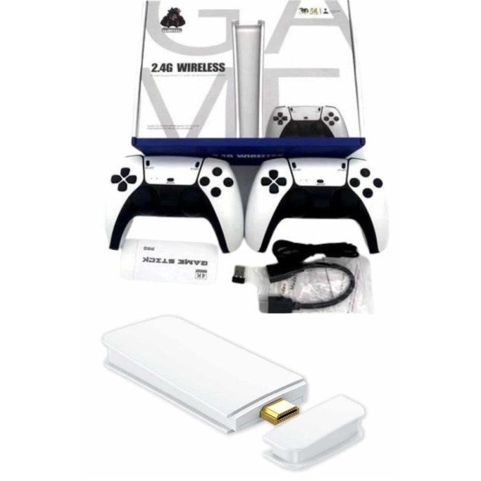 Game Stick 4K Retro Çift Kollu Atari Oyunlari +20000 Oyunlu Konsol Nostalji -