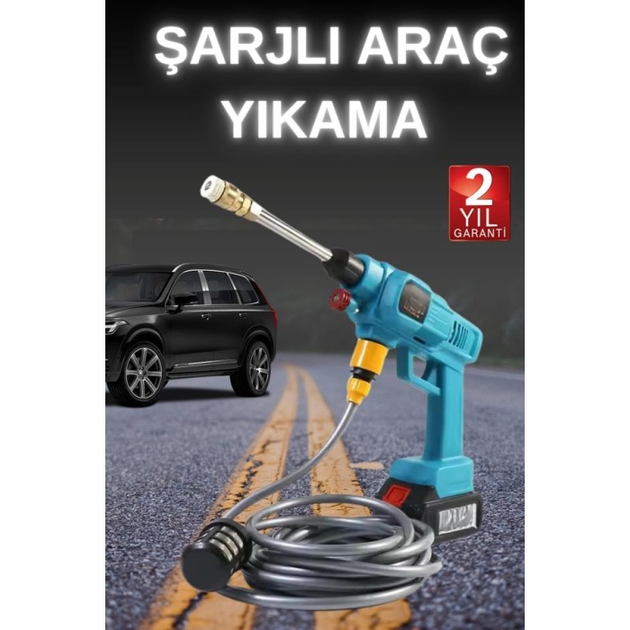 Şarjlı Ve Yüksek Basınçlı Oto Yıkama Makinesi Ve Sulama Tabancası Bahçe Yıkama Makinesi -