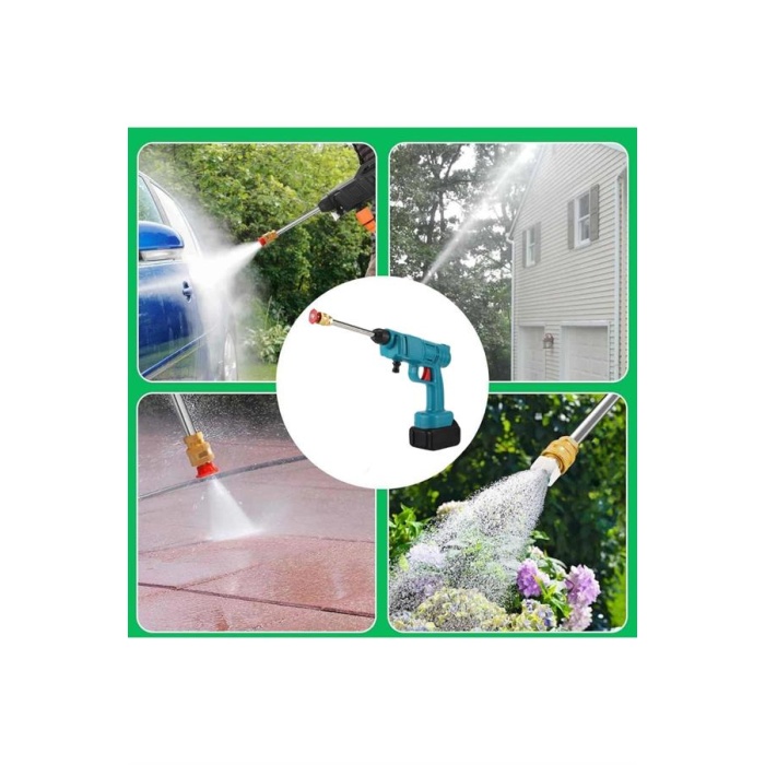 Şarjlı Ve Yüksek Basınçlı Oto Yıkama Makinesi Ve Sulama Tabancası Bahçe Yıkama Makinesi -