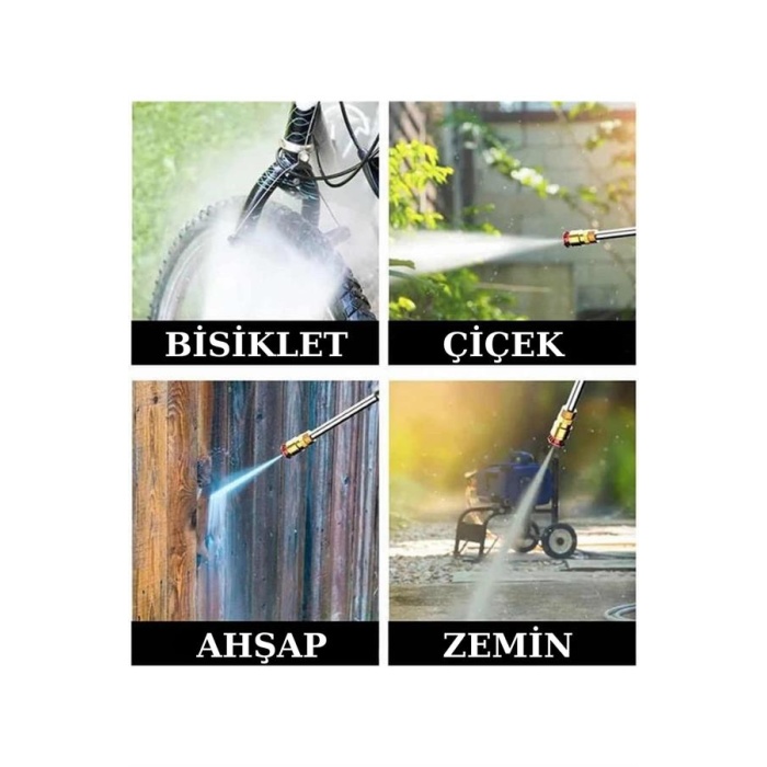 Şarjlı Oto Yıkama, Bahçe Sulama Tabancası Makinesi Yüksek Basınçlı -