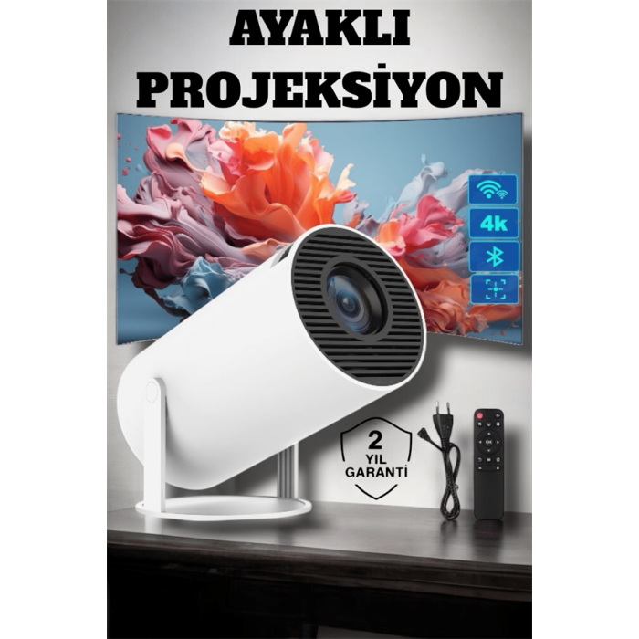 USB ve Kablosuz Bağlantı Özellikli 5000 Saat Ampul Ömürlü Projeksiyon -