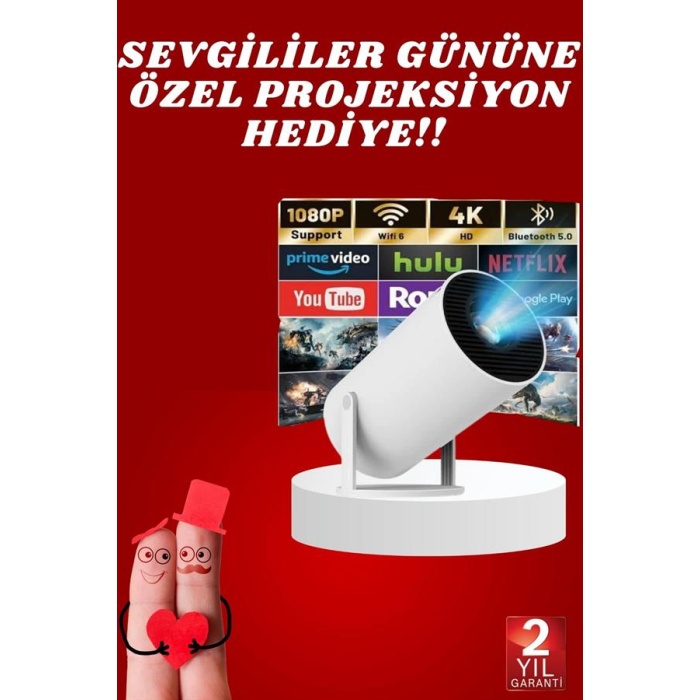 Sevgiliye Özel Hediye Ayaklı Sinema Projektörü Projeksiyon -