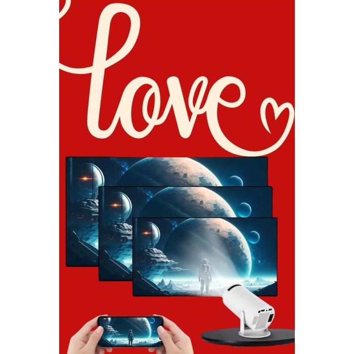 Sevgiliye Özel Hediye Ayaklı Sinema Projektörü Projeksiyon -