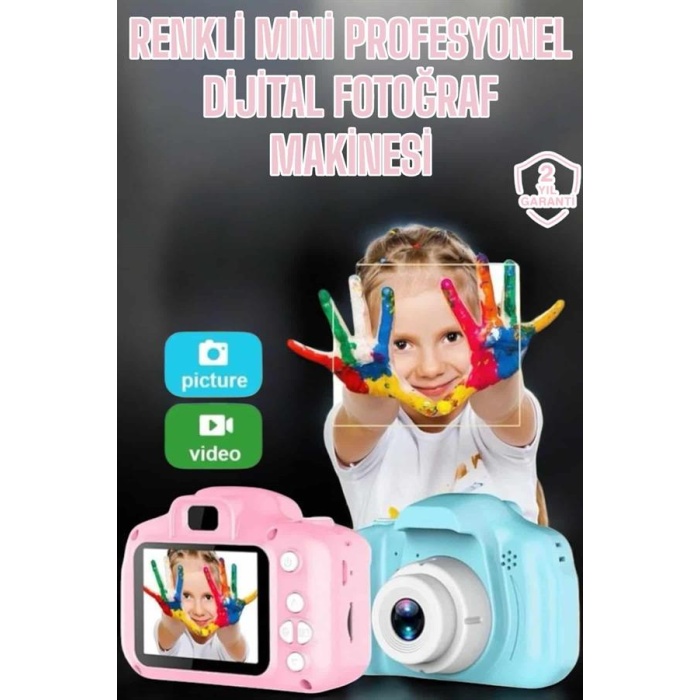 Çocuk Kamerası Profesyonel Hafif Ve Uzun Ömürlü USB Şarjlı 2.0 İnç -