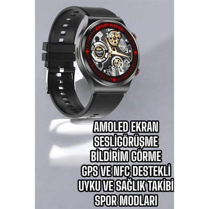 Bluetooth Bağlantılı Akıllı Saat Tüm Telefonlara Uyumlu Değiştirilebilir Kordon -