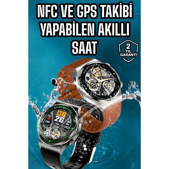 Bluetooth Bağlantılı Akıllı Saat Tüm Telefonlara Uyumlu Değiştirilebilir Kordon -