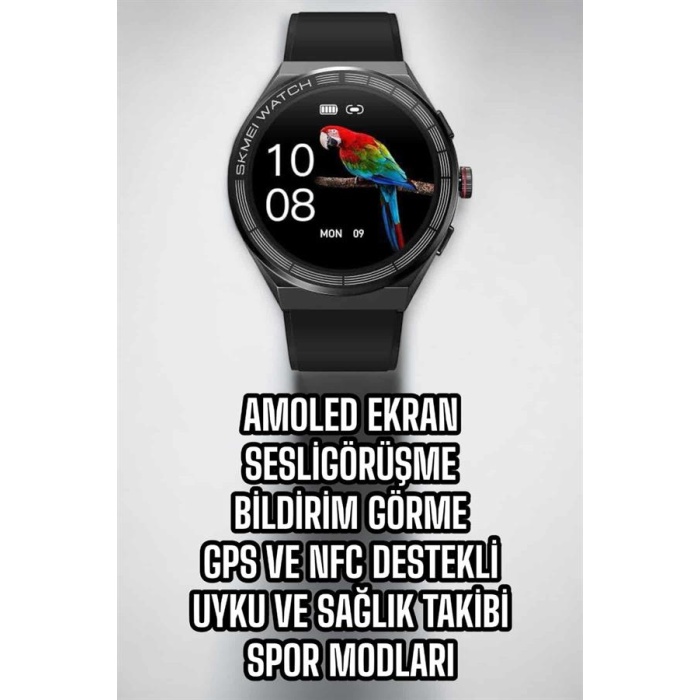 Akıllı Saat Dokunmatik Ekran Sesli Görüşme ve Bildirim Görme Sağlık Takibi -