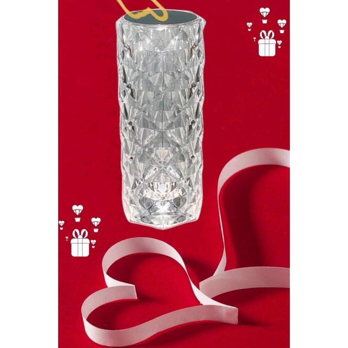 Sevgililer Günü İçin Hediye Kristal Lamba Sevgiliye Hediye USB Şarjlı Gece Lambası -