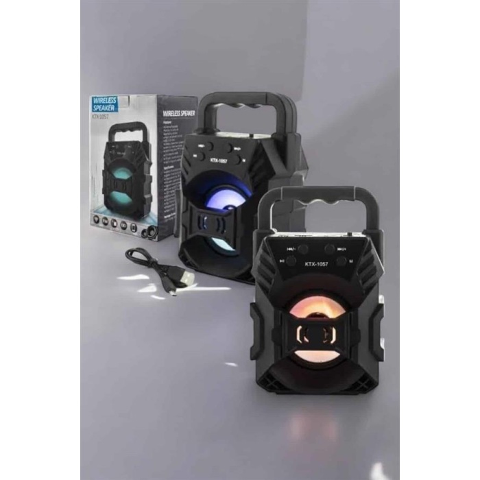 Işıklı Bluetooth Hoparlör Müzik ve Renkli Işık Taşınabiilir -
