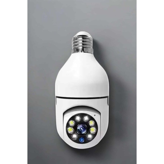 Ampul Görünümlü Güvenlik Kamerası Duylu Wifi Kamerası Dönebilen -