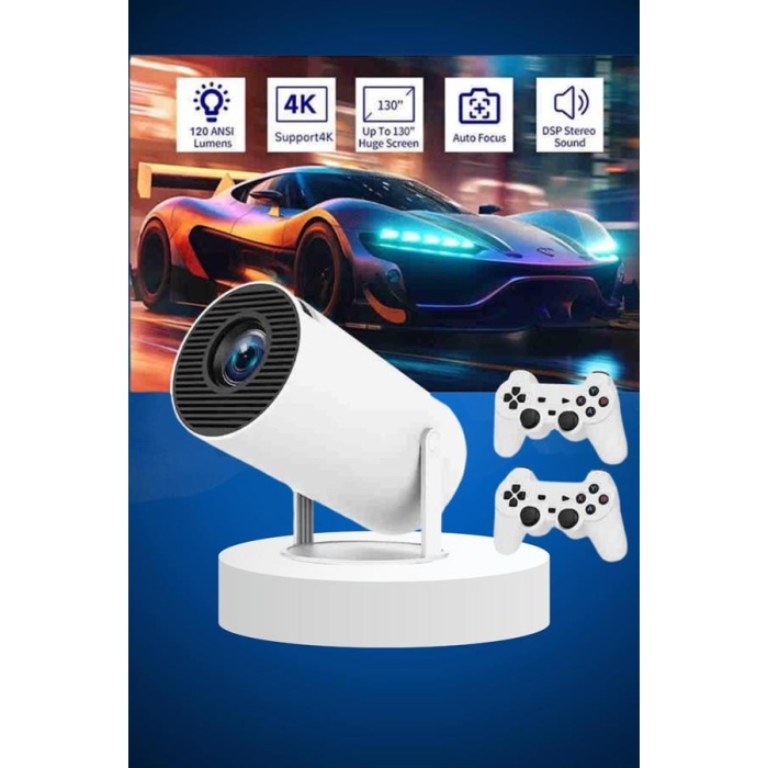 Ayaklı Oyun Projeksiyonu Çift Kollu Taşınabilir Sinema Projektörü -