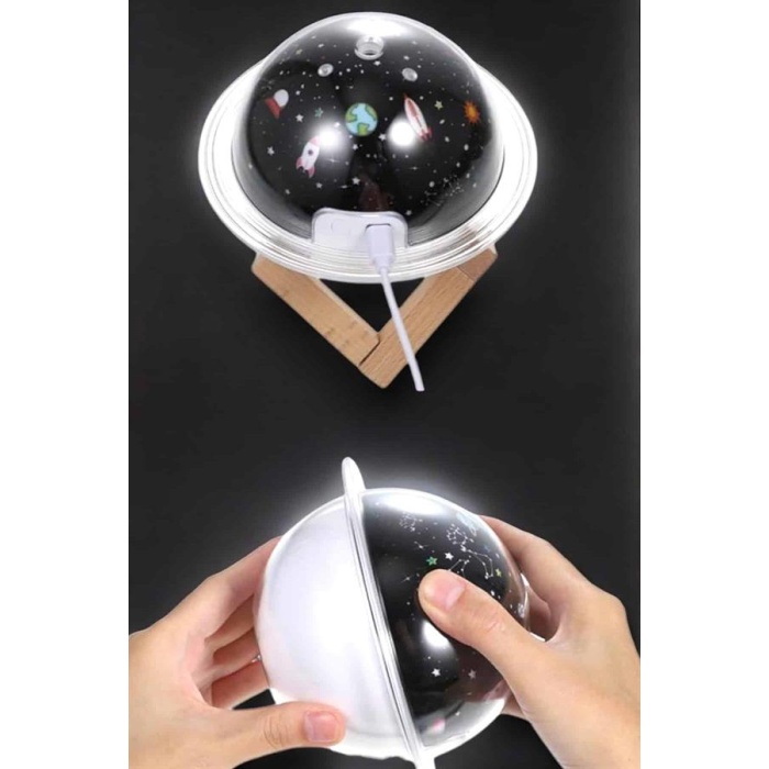 Hava Nemlendirici Projeksiyon Görünümlü USB Bağlantılı Aromaterapi -