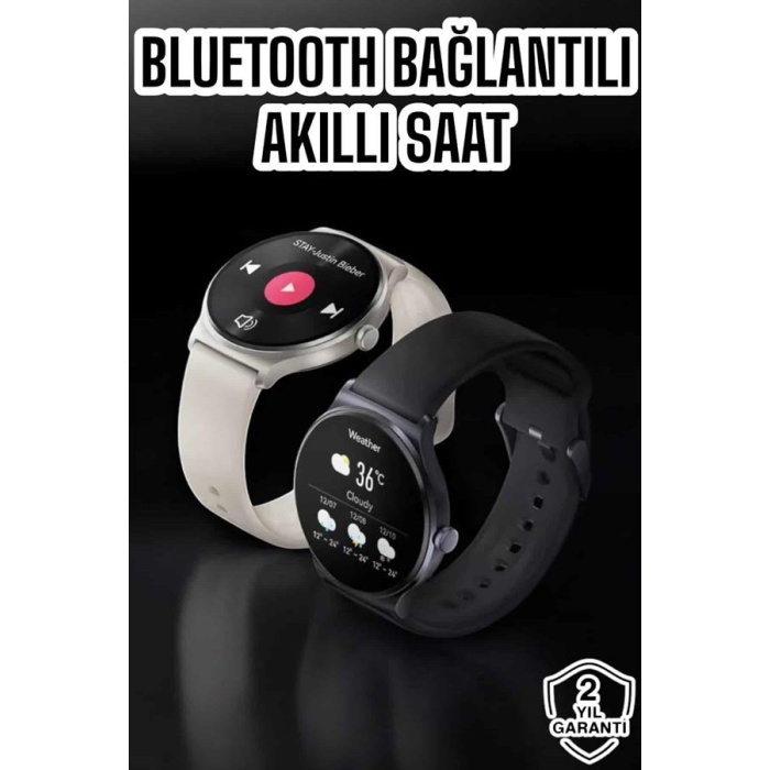 Akıllı Saat Sesli Görüşme Bluetooth Bağlantılı 3 Kordonlu -