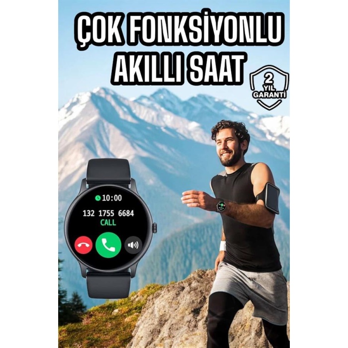 Akıllı Saat Çok Fonksiyonlu Sesli Görüşme NFC Uyumlu Amoled Ekran -