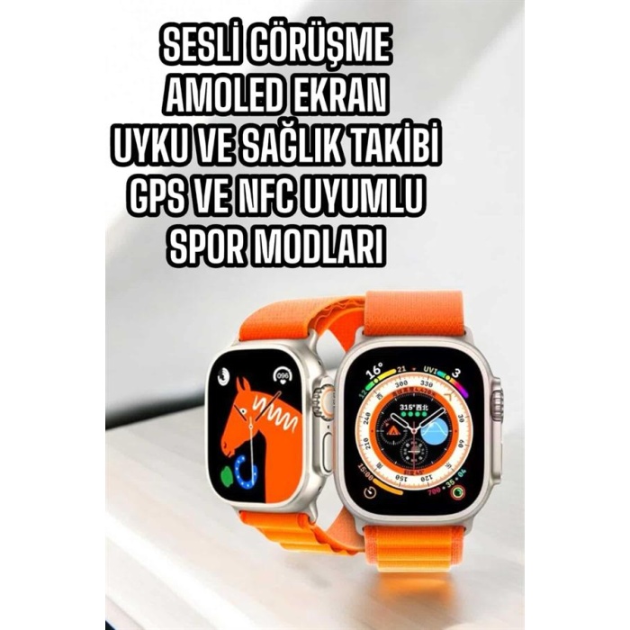 Akıllı Saat NFC ve GPS Uyumlu Uyku ve Sağlık Takibi Sesli Görüşme -