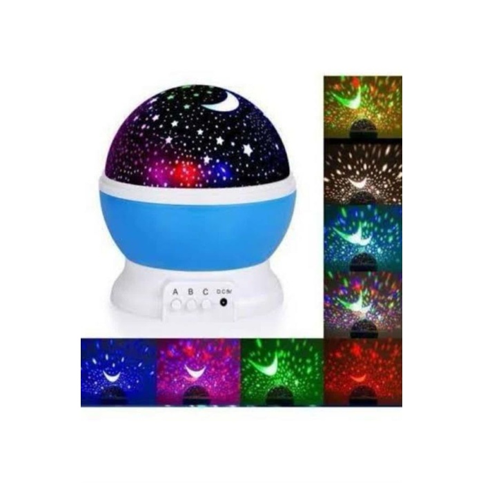 Yıldız Görünümlü Gece Lambası Renkli Masa Lambası Gökyüzü Projeksiyon -