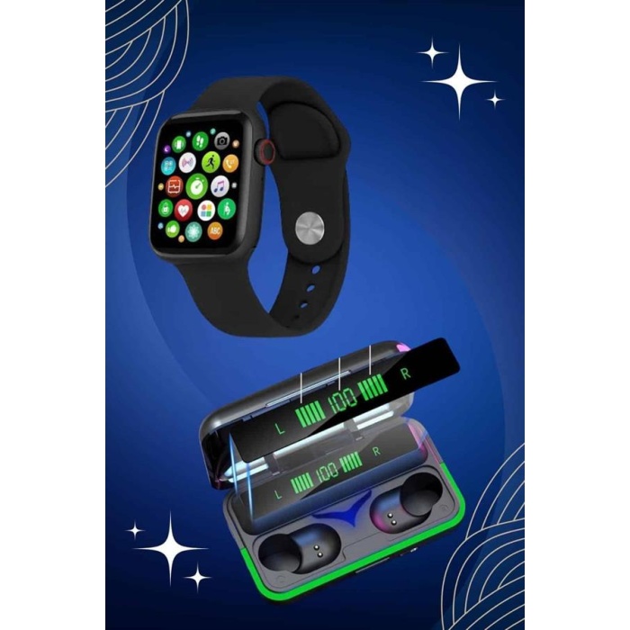 Ucuz ve Kaliteli Kulaklıklı Saat Seti Bluetooth Bağlantılı Akıllı Saat ve Kulaklık -