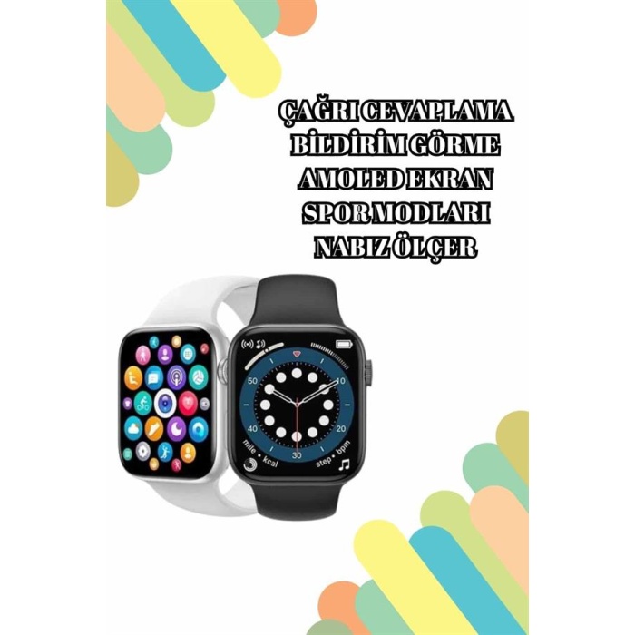 2025 Model Akıllı Saat ve Bluetooth Kulaklık 5.0 Bluetooth Bağlantılı Dokunmatik Ekran -