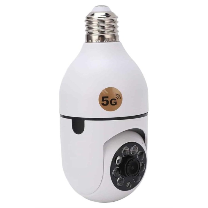 Ev Kamerası Wifi Kamerası Gece Görüşlü Akıllı Ampül Kamera -