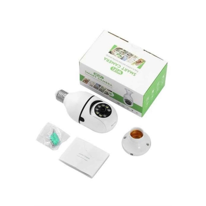 Ev Kamerası Wifi Kamerası Gece Görüşlü Akıllı Ampül Kamera -