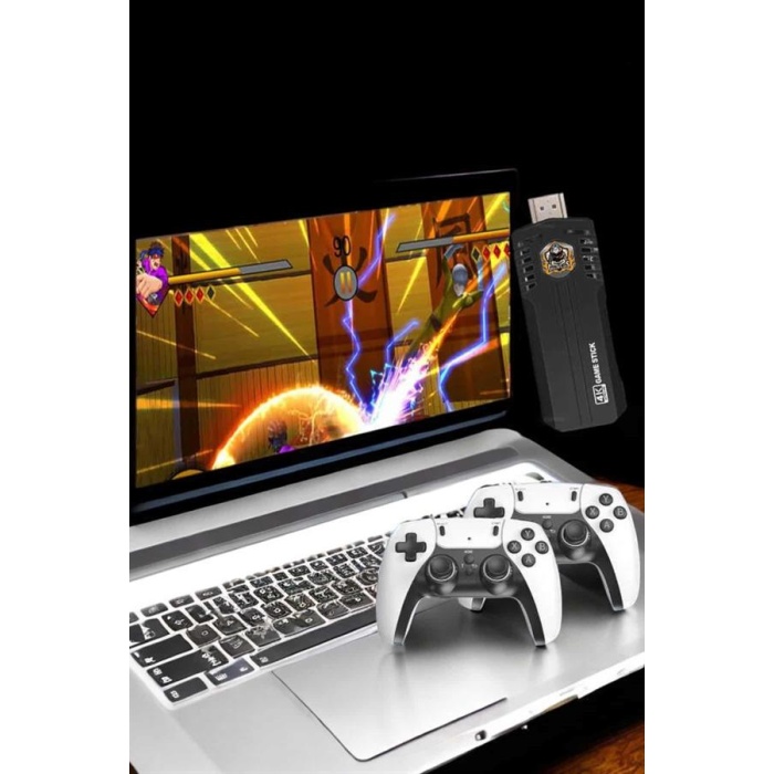 8K Android TV Gme Stick Video Oyun Konsolu Aile Retro 35000 Oyunlu Çift Kollu -