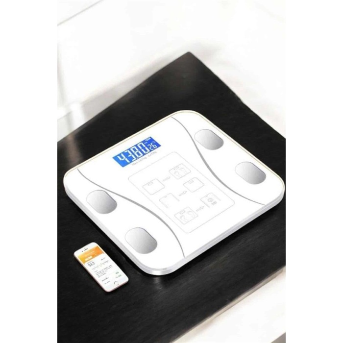 Tartı Baskül Dijital Elektronik Tartı Vücut Analiz Wifi Akıllı Yağ Ölçer -