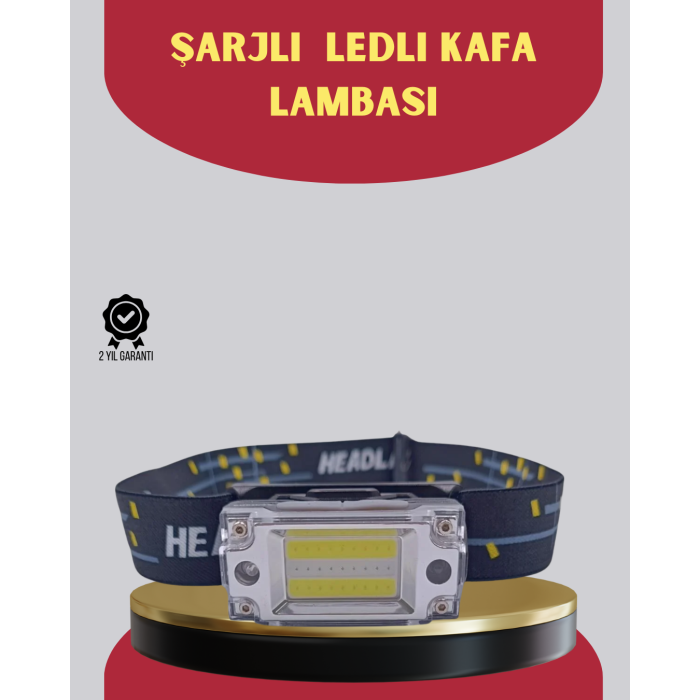 Şarj Edilebilir LED KAFA Feneri 215 Lümen XPE COB Güçlü Aydınlatma -