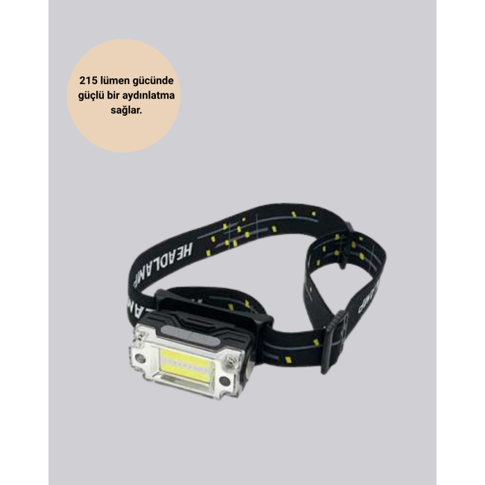 Kafa Lambası Led Fener Pratik Taşınabilir Ayarlanabilir USB Şarjlı -