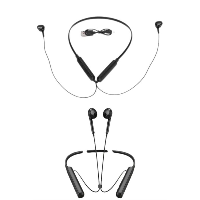 60 Saat Kablolu Boyun Askılı Dijital Göstergeli Bluetooth Kulaklığı -