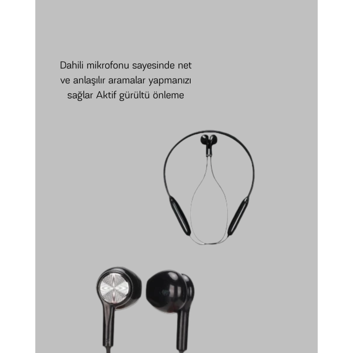 Aktif Gürültü Önlemeli Bluetooth Kulaklık – Dokunmatik Kontrol, Dahili Mikrofon, Yüksek Ses Kalitesi -