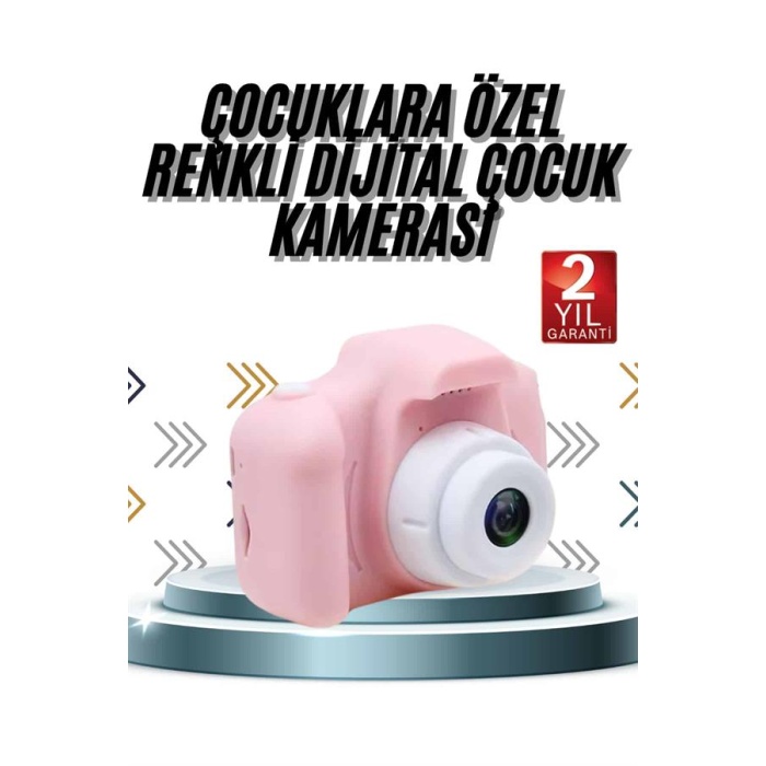 Çocuklara Özel Fotoğraf Ve Video Çeken Mini Çok Renkli Fotoğraf Makinesi -