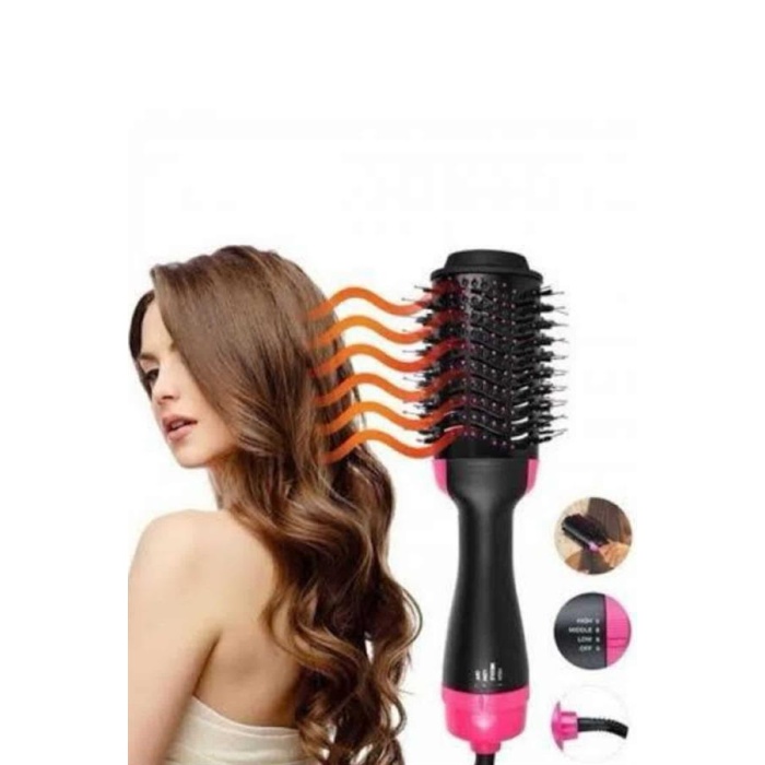Saç Kurutma Makinesi Saç Düzleştirici Fön Tarak Isı Ayarlı Sıkı Dişli -