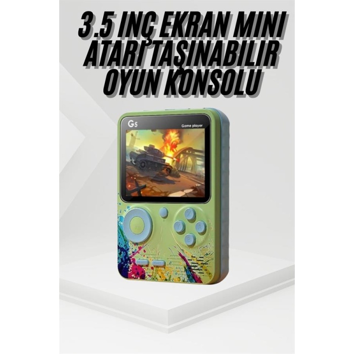 Game Box Oyun Konsolu 500 Retro Oyunlu Mini Taşınabilir 3 İnç -