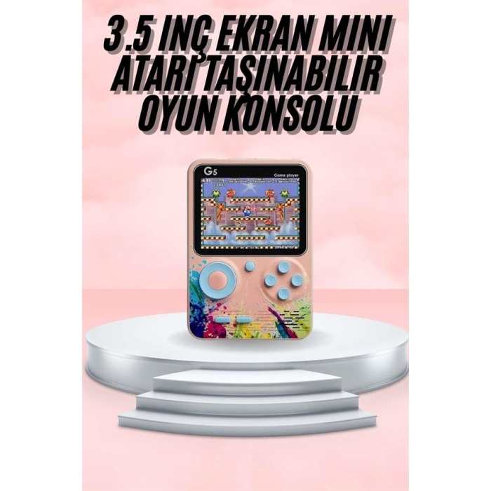 3.5 İnç Klasik Retro LCD Ekran 500 Oyunlu Oyun Konsolu Taşınabilir -