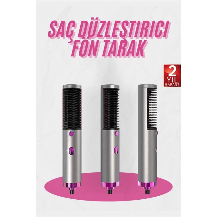 Fön Tarak Düzleştirici Seramik Kaplama Fön Makinesi Saç Kurutma -