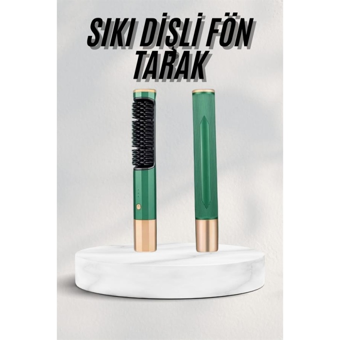 Düzleştirici Fırça Saç Düzleştirici Arada Fön Tarak Taşınabilir -