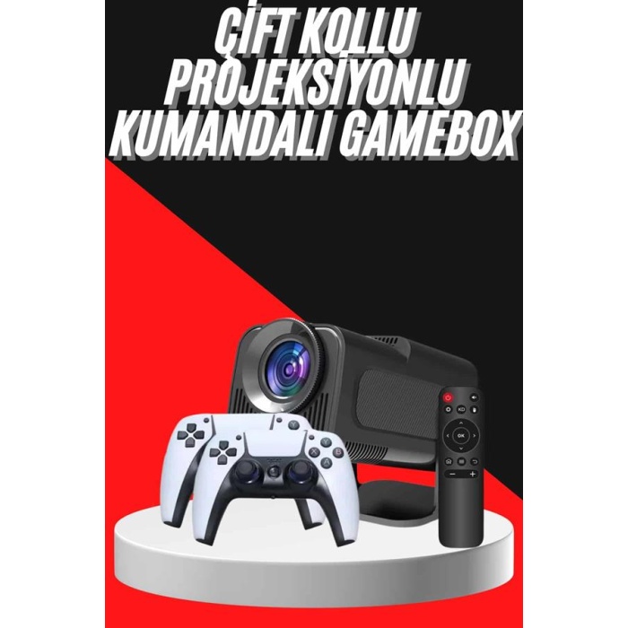 Retro Video Oyunu Konsolu Android Tv El Oyun Konsolu WIFI Taşınabilir Projeksiyon Cihazı -