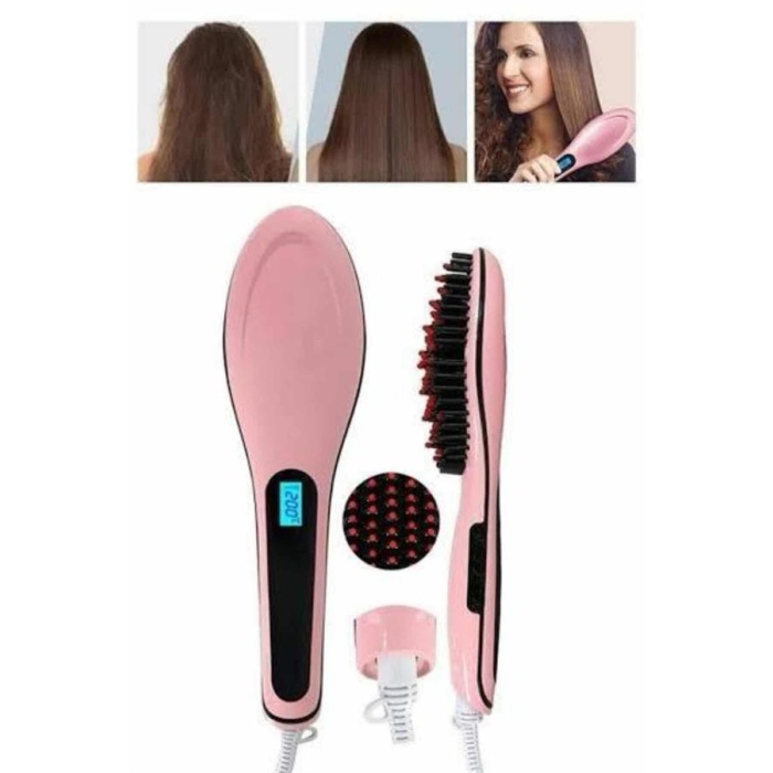 Saç Düzleştirici Tarak Dijital Göstergeli Seramik Kaplama Sıkı Dişli -