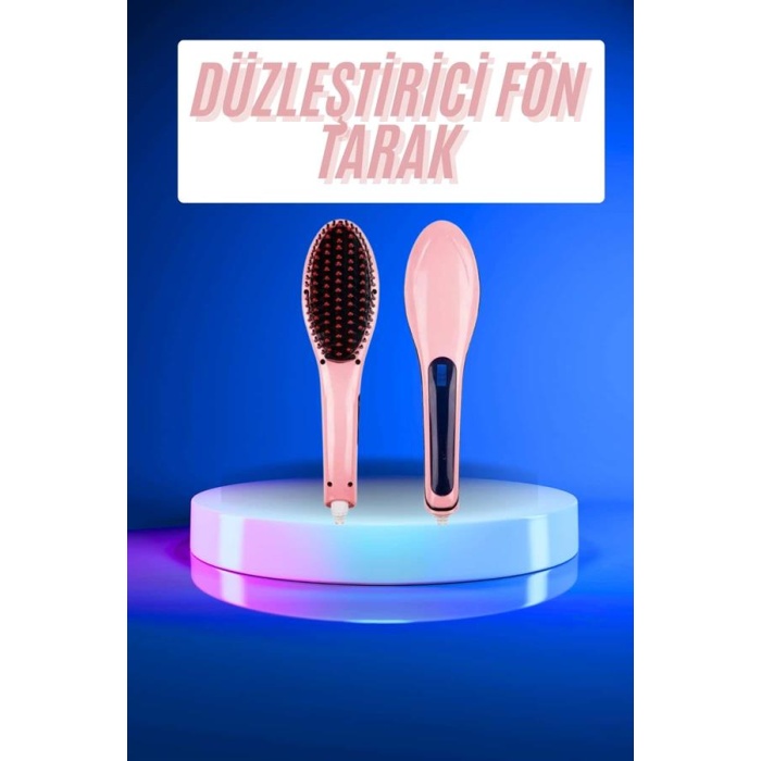Saç Düzleştirici Tarak Dijital Göstergeli Seramik Kaplama Sıkı Dişli -