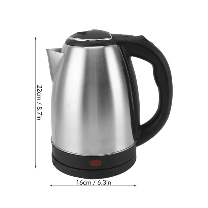 Kettle Su Isıtıcı C F Priz Uyumlu 220 - 240 V Paslanmaz Çelik Kablolu -