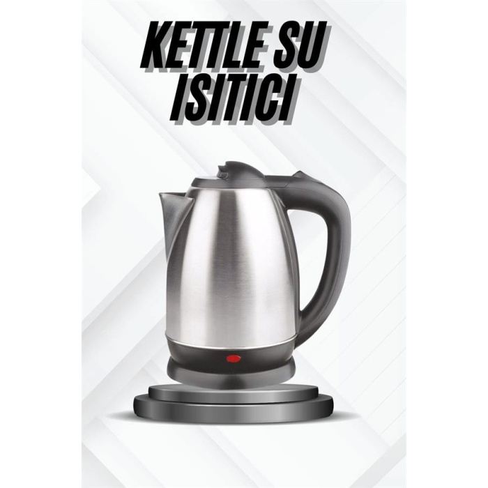 Kettle Su Isıtıcı C F Priz Uyumlu 220 - 240 V Paslanmaz Çelik Kablolu -