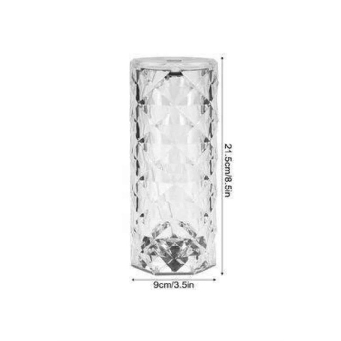 Kristal Lamba Masa Lambası Şarjlı Masa Lambası Dokunmatik Sensör Usb Şarjlı -